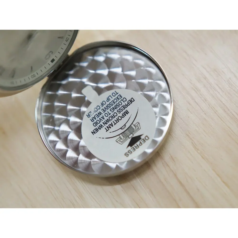Colibri Silver Stainless Steel Silver Tone Pocket Watch